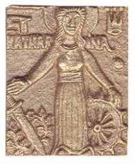 Egino Weinert: Bronzepatronal Katharina von Alexandrien - klein. 