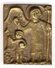 Egino Weinert: Bronzepatronal Schutzengel - klein. 