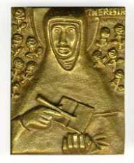 Egino Weinert: Bronzepatronal Therese von Lisieux - klein. 