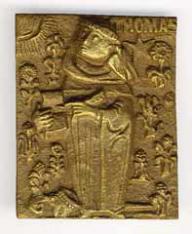Egino Weinert: Bronzepatronal Thomas von Aquin -  klein. 