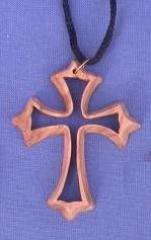 Kreuz-Anhnger - durchbrochenes Kreuz aus Betlehem. aus Olivenholz