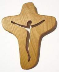 Wandkreuz mit ausgespartem Corpus. 