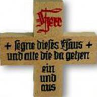 Haussegen-Kreuz - Holz. 