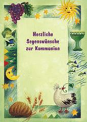 Herzliche Segenswnsche zur Kommunion. Erstkommunion-Glckwunschkarte