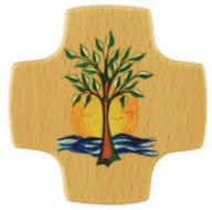 Holzkreuz - Lebensbaum. 