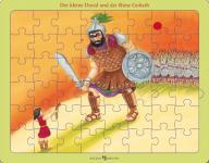 Der kleine David und der Riese Goliath. Bibel-Puzzle