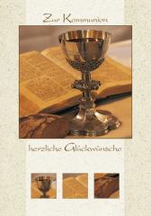 Zur Kommunion herzliche Glckwnsche. Erstkommunion-Glckwunschkarte