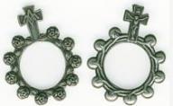 Fingerrosenkranz - silberfarben / geschwrzt mit Rschennoppen. 
