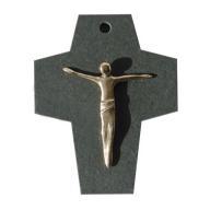 Produktbild: Schieferkreuz mit Corpus aus Neusilber