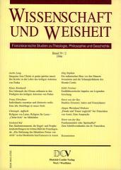 Produktbild: Wissenschaft und Weisheit - Band 59 / 2 (1996)