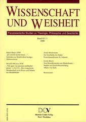 Wissenschaft und Weisheit - Band 63 / 1 (2000)