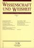 Produktbild: Wissenschaft und Weisheit  - Band 61 / 1 (1998)