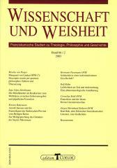 Wissenschaft und Weisheit - Band 66 / 2 (2003)