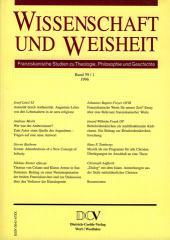 Produktbild: Wissenschaft und Weisheit - Band 59 / 1 (1996)