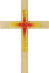 Produktbild: Holzkreuz mit Glasapplikation